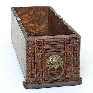 VINTAGE Sewing Machine Drawer OAK WOOD SINGER 30s 40s